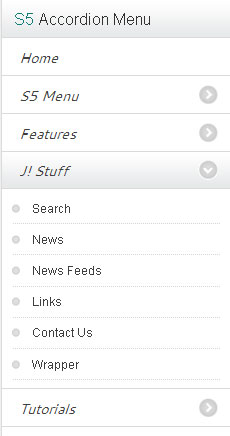 S5 Accordion Menu 