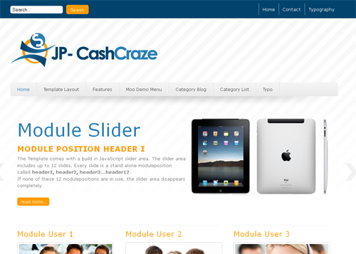 JP CashCraze - шаблоны joomla портфолио