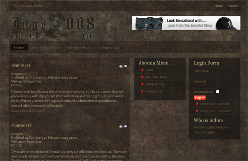 Jeanne d’Arc - шаблон сайт визитка joomla