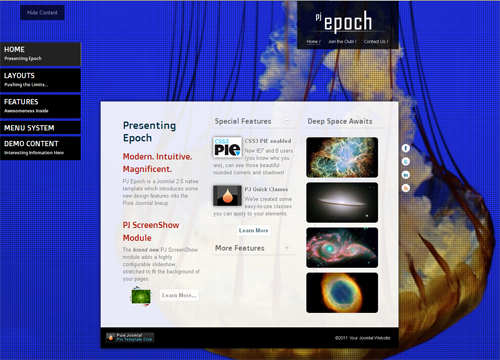 PJ Epoch - joomla шаблоны портфолио