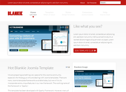 HOT Blankie - joomla шаблоны портфолио