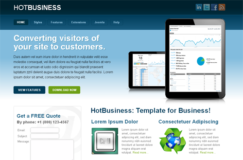 HOT Business - бизнес шаблоны joomla