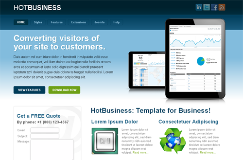 HOT Business - бизнес шаблоны joomla HOT Business - бизнес шаблоны joomla