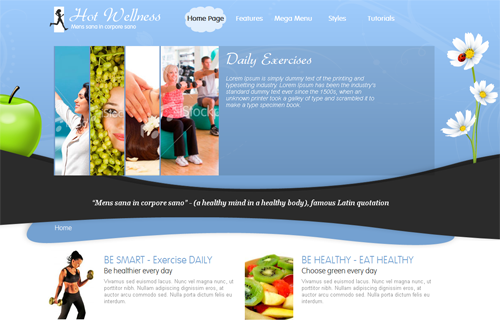 HOT Wellness - шаблоны joomla портал