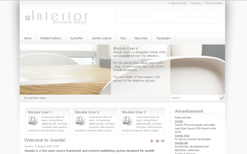 JP Interior - шаблон сайт визитка joomla