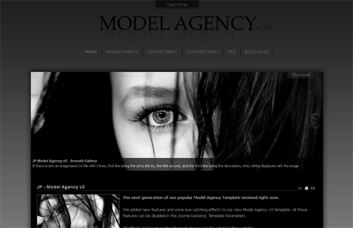 JP Model Agency v.3.0 - шаблон сайт визитка joomla