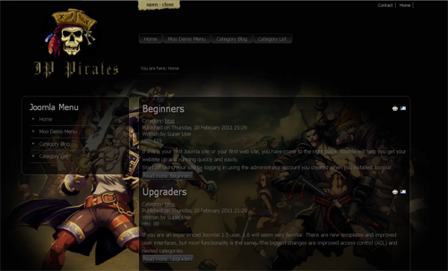 JP Pirates - шаблон сайт визитка joomla JP Pirates - шаблон сайт визитка joomla