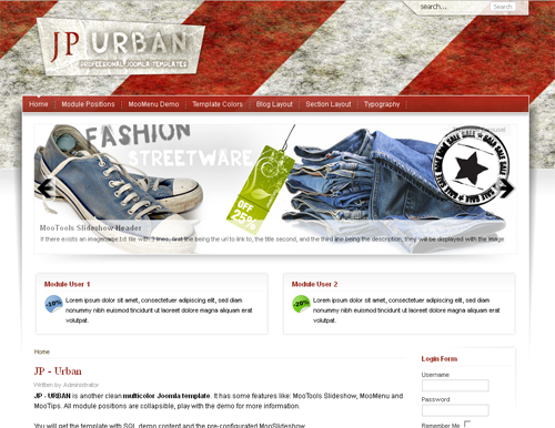 JP Urban - шаблон портала для joomla JP Urban - шаблон портала для joomla