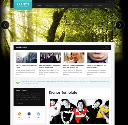 JA Kranos - шаблоны joomla портфолио