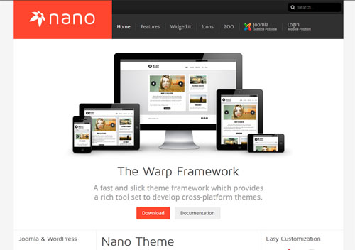 YT Nano2 - joomla шаблоны портфолио