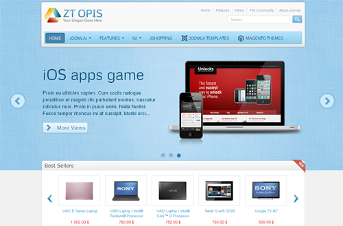 ZT Opis - joomla шаблоны онлайн магазина