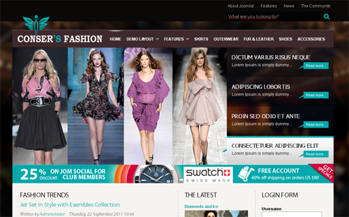 OT Fashion - шаблоны joomla портфолио