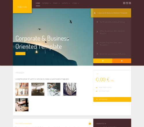 RocketTheme Photon - Бизнес Шаблон Joomla RocketTheme Photon - Бизнес Шаблон Joomla