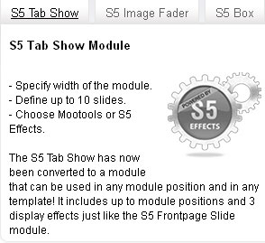 S5 Tab Show