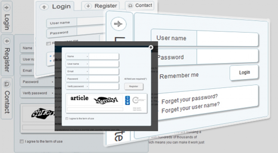 SJ Login, Register and Contact - модуль авторизации Joomla