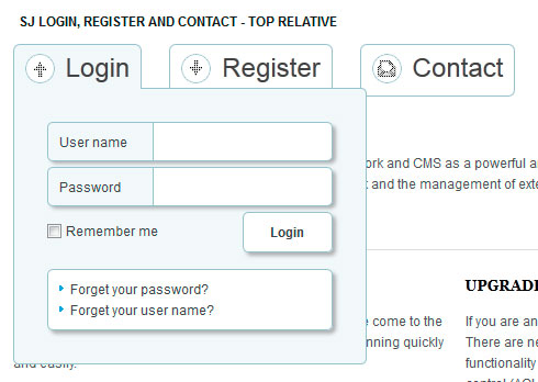 SJ Login, Register and Contact - модуль авторизации Joomla SJ Login, Register and Contact - модуль авторизации Joomla