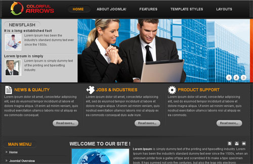 VT Arrows - бизнес шаблоны joomla