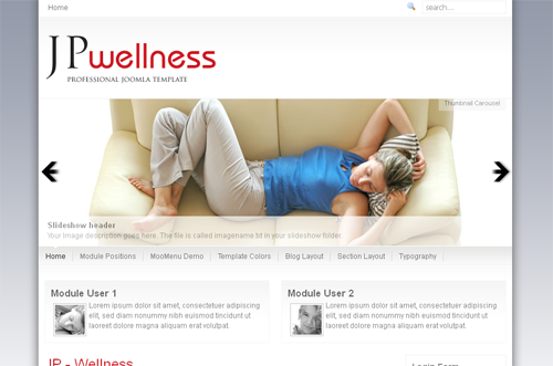 JP Wellness - сайт визитка на joomla