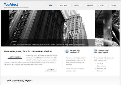 YJ YouAtect - шаблоны joomla портфолио