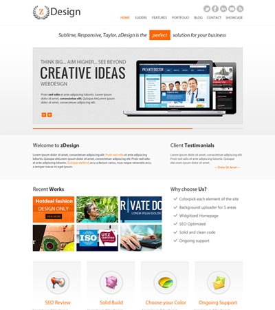 OT zDesign - портфолио шаблон Joomla