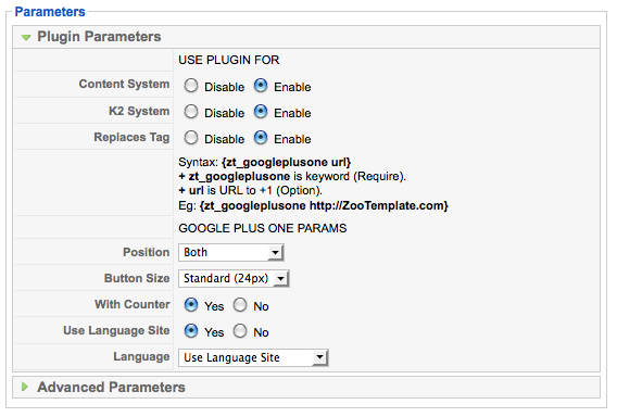 ZT Google Plus One Button - модуль google для joomla